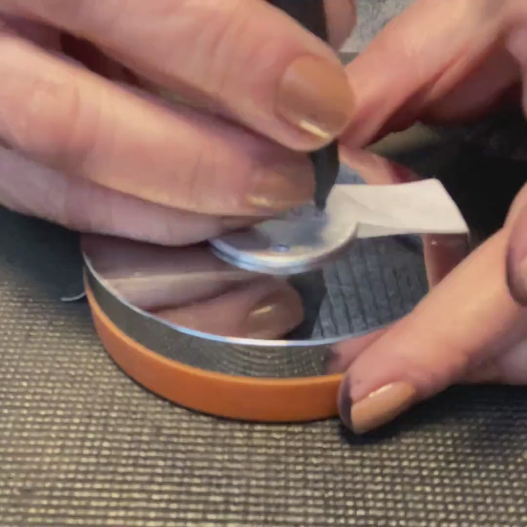 Rocky Tag Silver Circle Laser Engraved Video