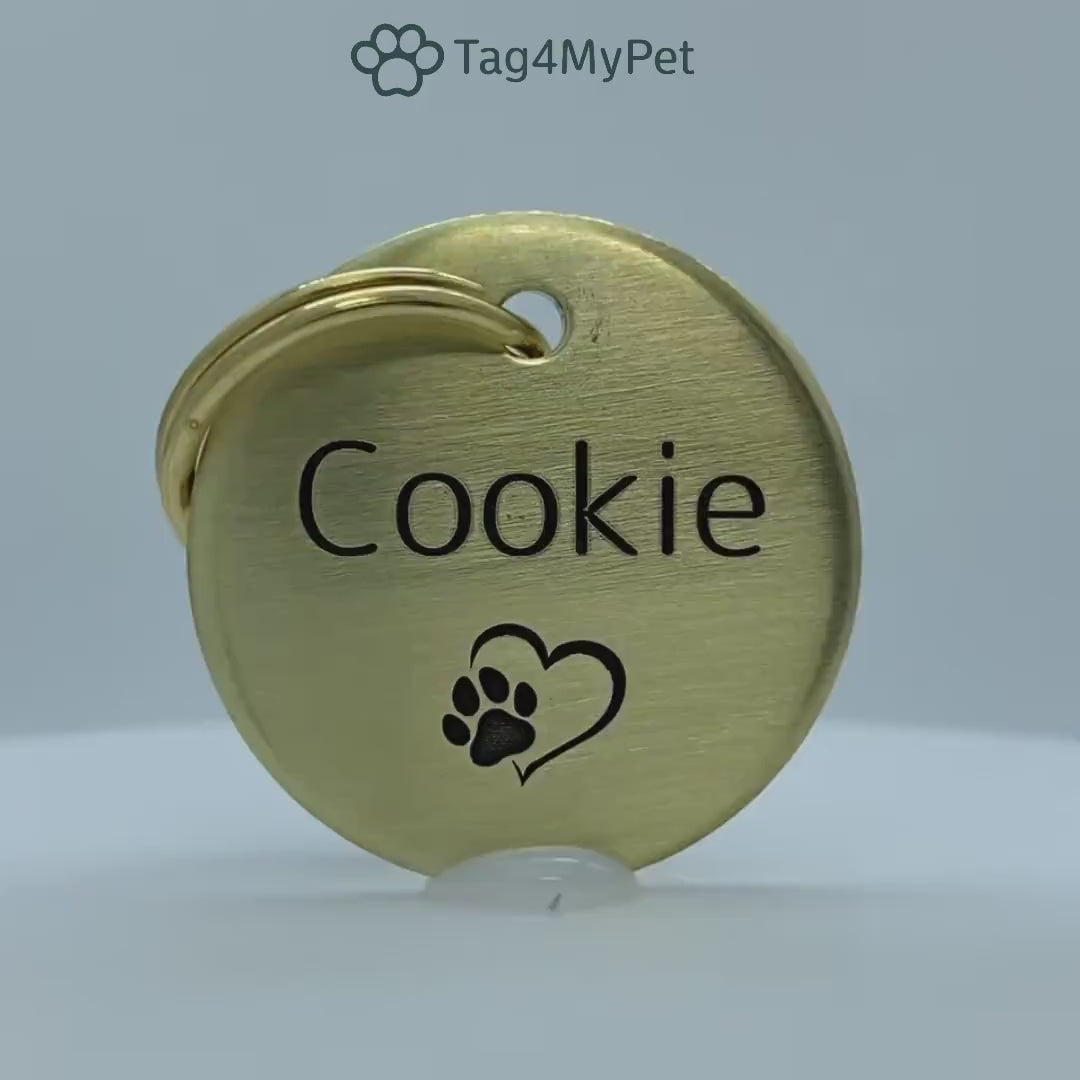 Cookie Tag Gold Laser Engraved Video