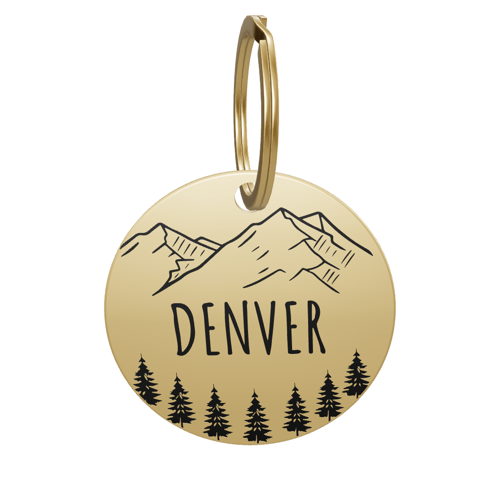 Mountain design Dog Tag