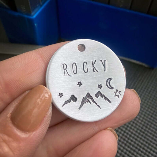 Rocky Tag Silver Circle 