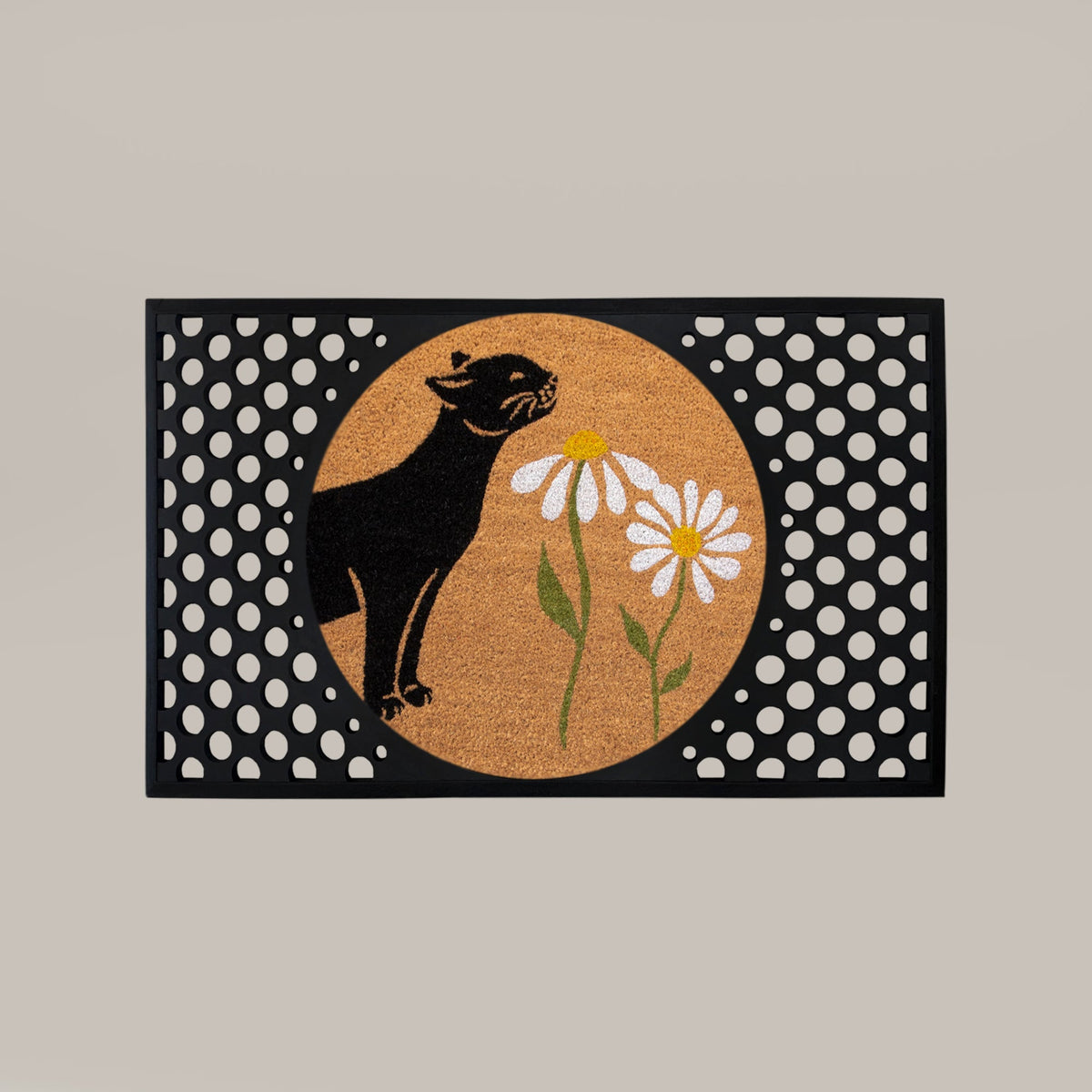 spring kitty round doormat set | Cat face doormat | Tag4MyPet