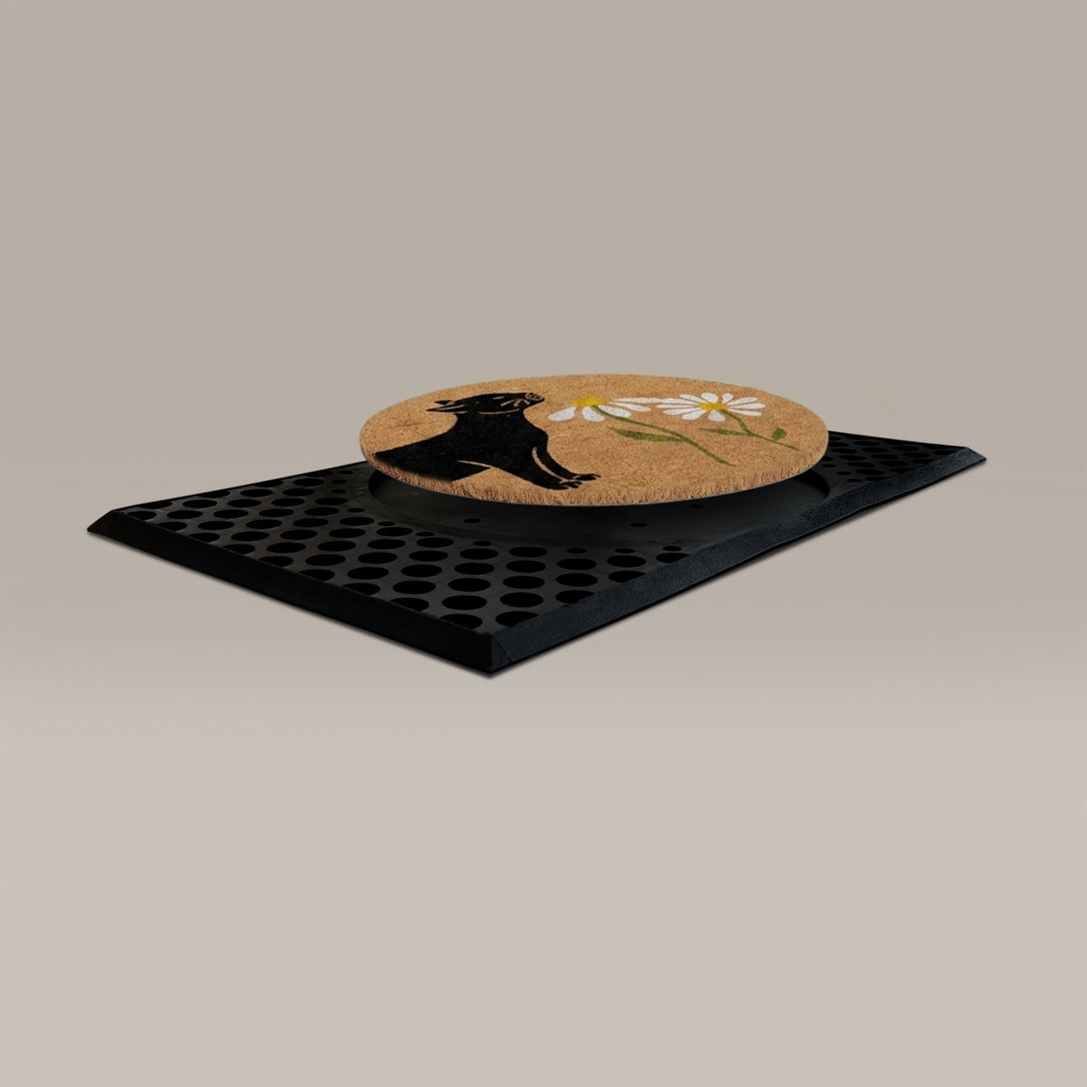 spring kitty round doormat set | Cat face doormat | Tag4MyPet