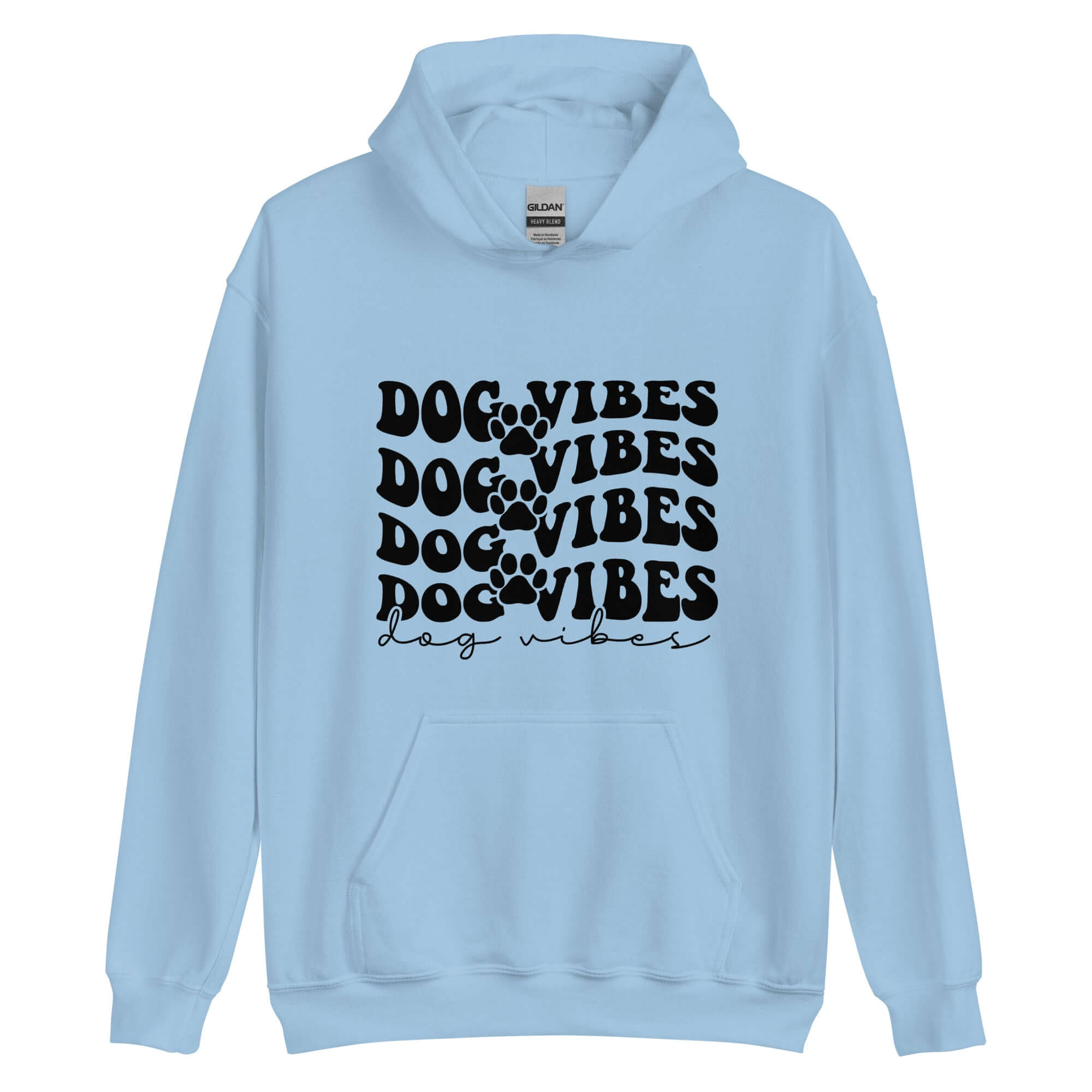 Light Blue Dog Vibes Dog Hoodie
