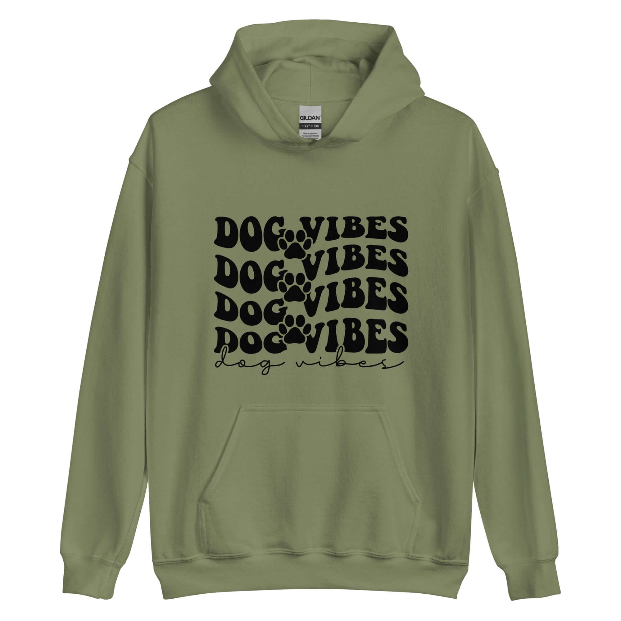 Army Green Dog Vibes Dog Hoodie