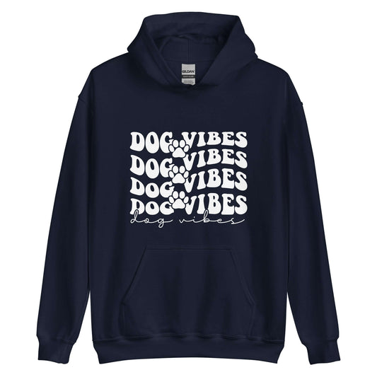 Navy Blue Dog Vibes Dog Hoodie