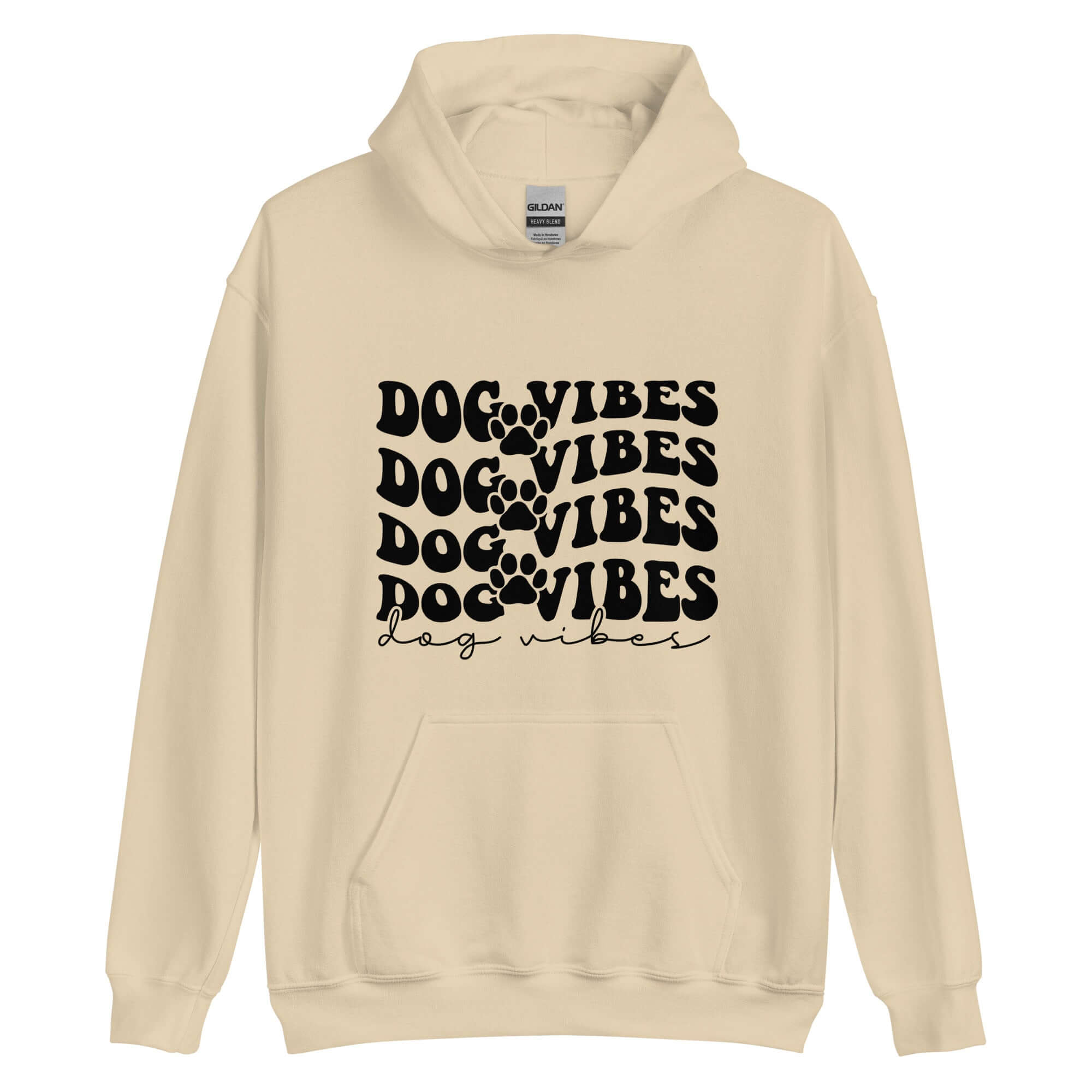 Sandy Brown Dog Vibes Dog Hoodie
