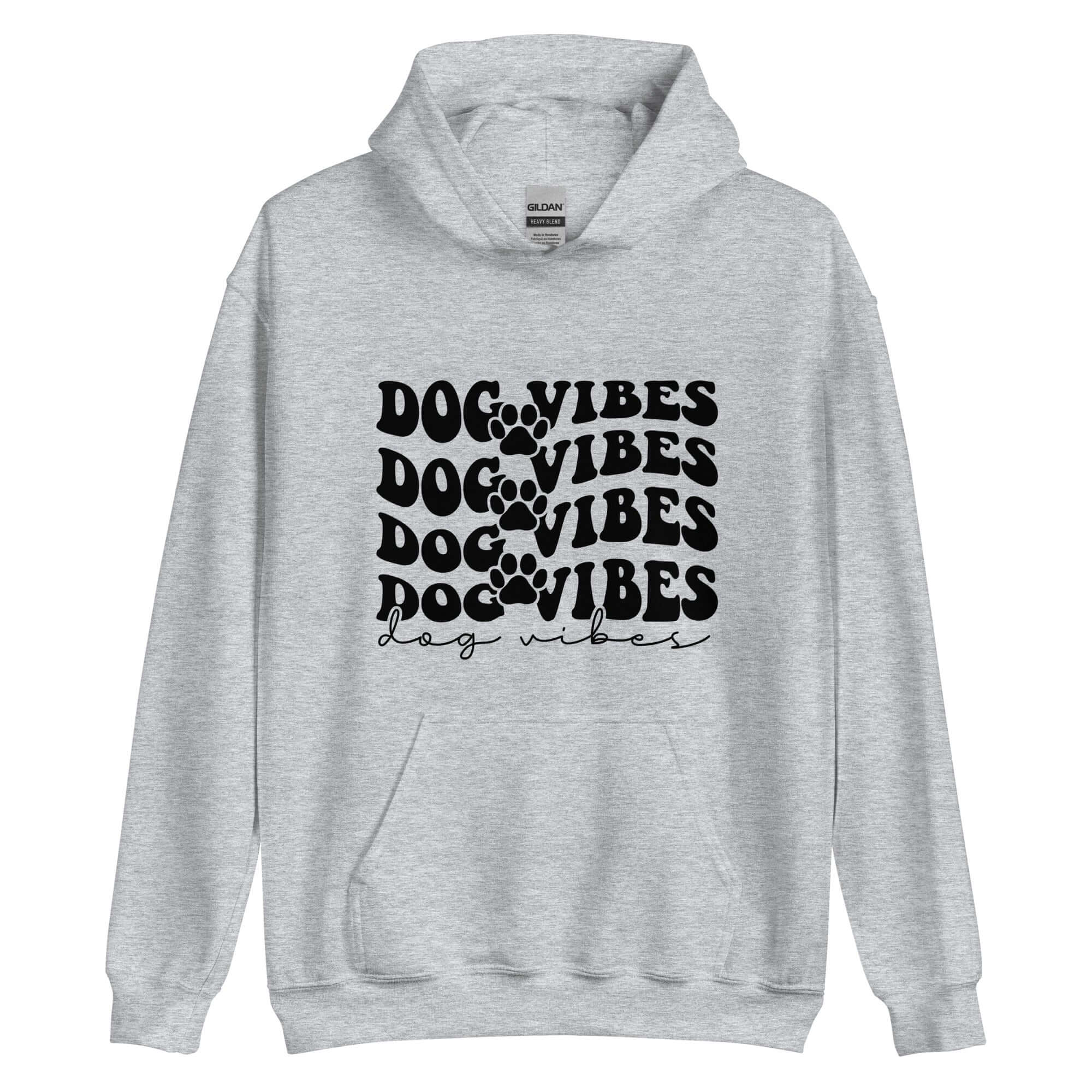 Light Grey Dog Vibes Dog Hoodie