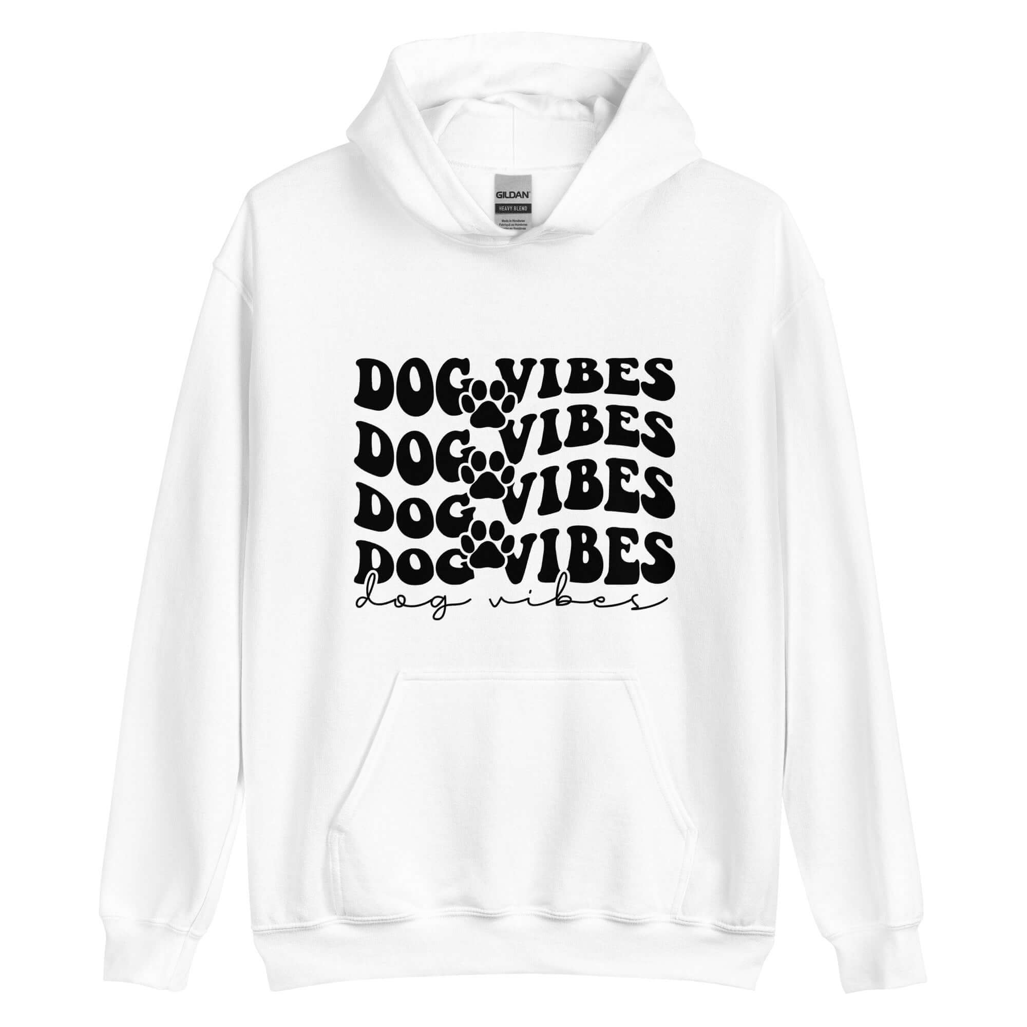 White Dog Vibes Dog Hoodie