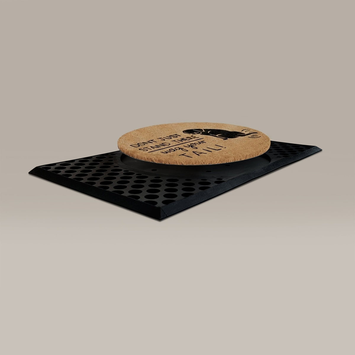 wag your tail round doormat set | Dog area | Tag4MyPet