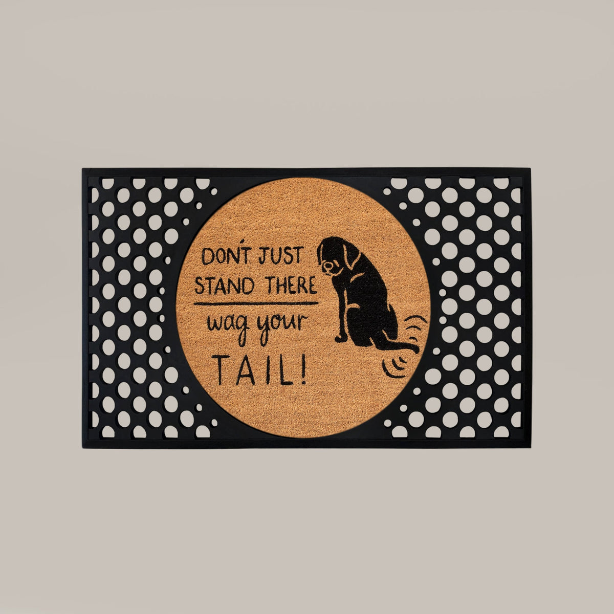 wag your tail round doormat set | Dog area | Tag4MyPet