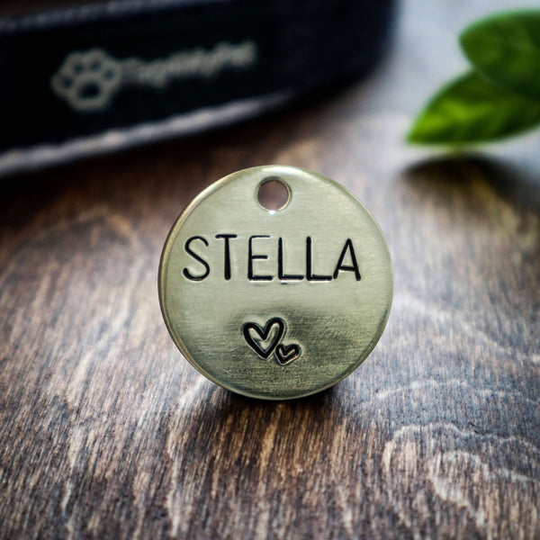 Handstamped Pet Tag - Stella