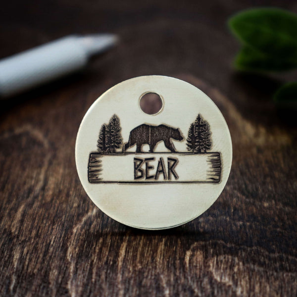 Laser Engraved Pet Tag - Bear