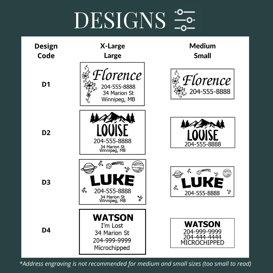 Silicone dog tags Designs