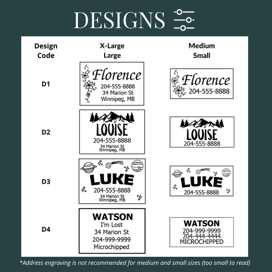 Silicone dog tags Designs