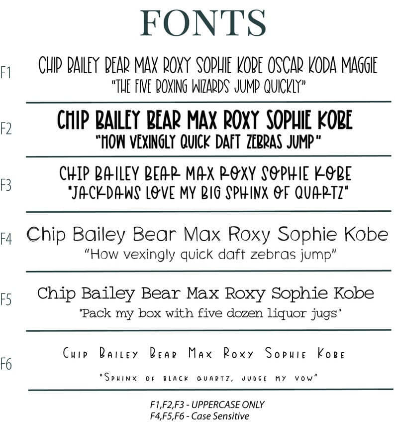 Custom Dog Tags Canada | Engraved Dog Tags Fonts | Tag4MyPet 