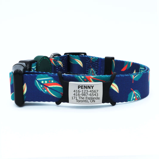 Collar for Dogs with Silent Pet ID Tag