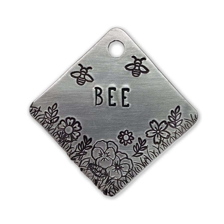 Handstamped Dog Tag - Bee - Tag4MyPet