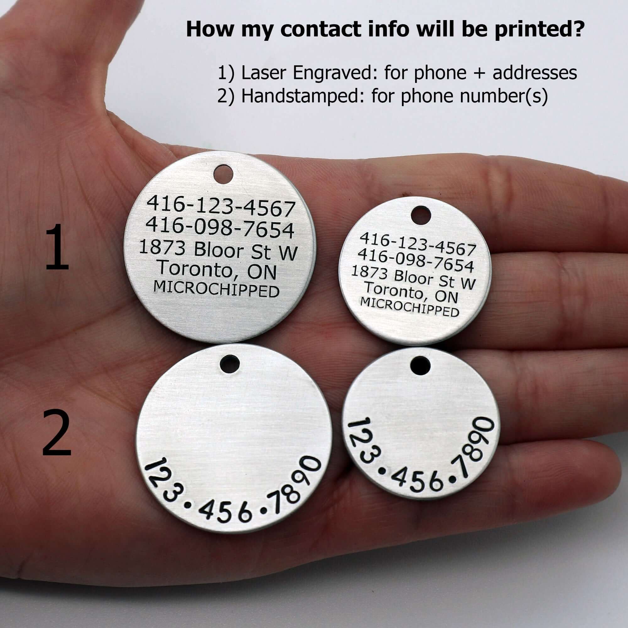 Handstamped Dog Tag Space Theme
