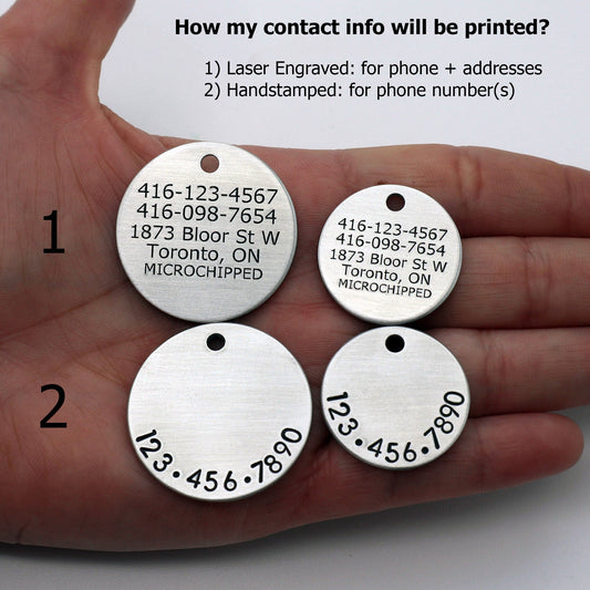 Pet ID sizes | Tag4MyPet