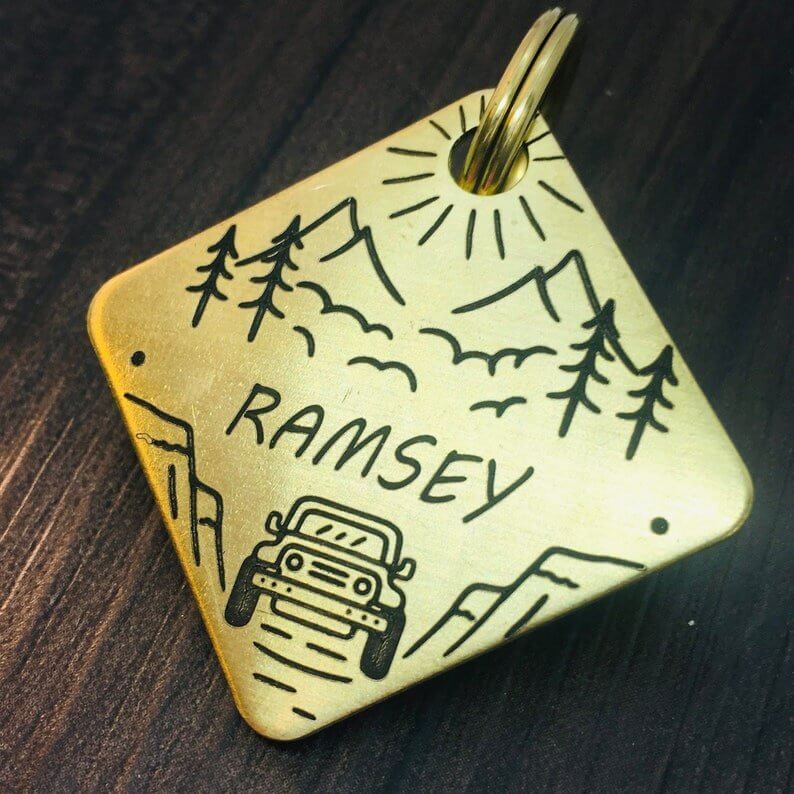 Gold Dog Tags Engraved