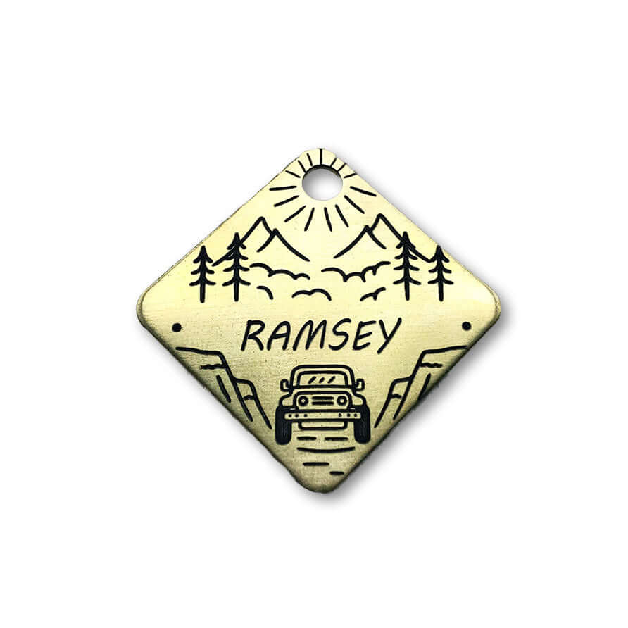 Car Dog Tag Engraved - Pet ID Tag
